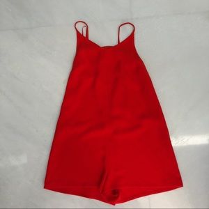 Red babydoll romper